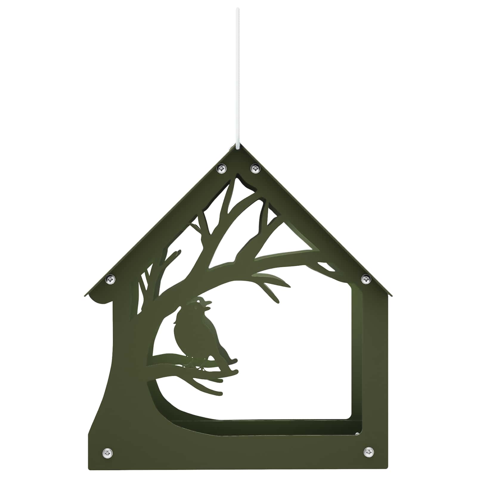 Hangend vogelvoederhuisje Staal Olijfgroen