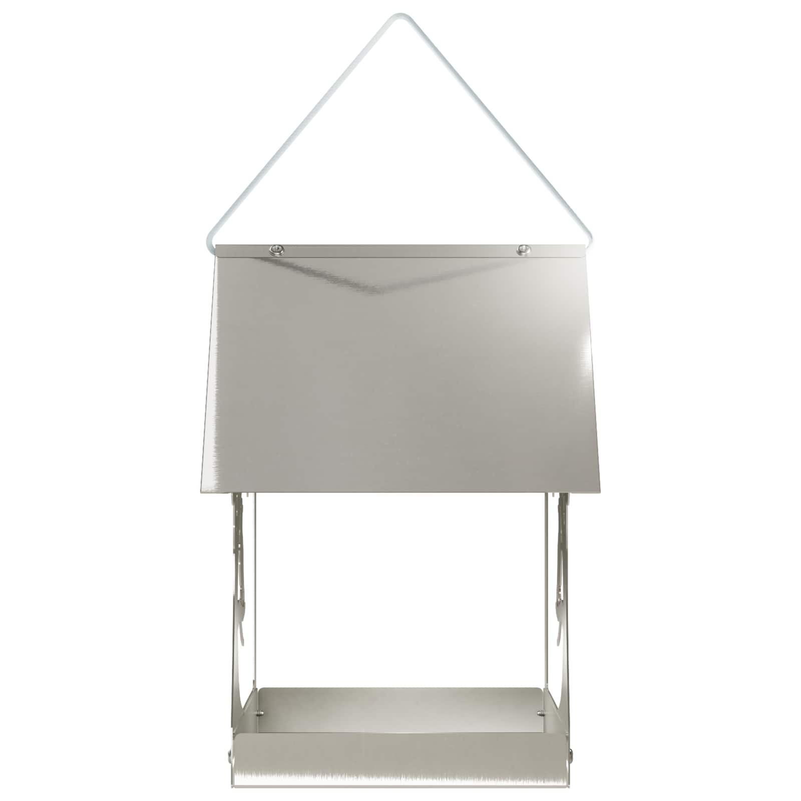Hangend vogelvoederhuisje Roestvrij staal zilver