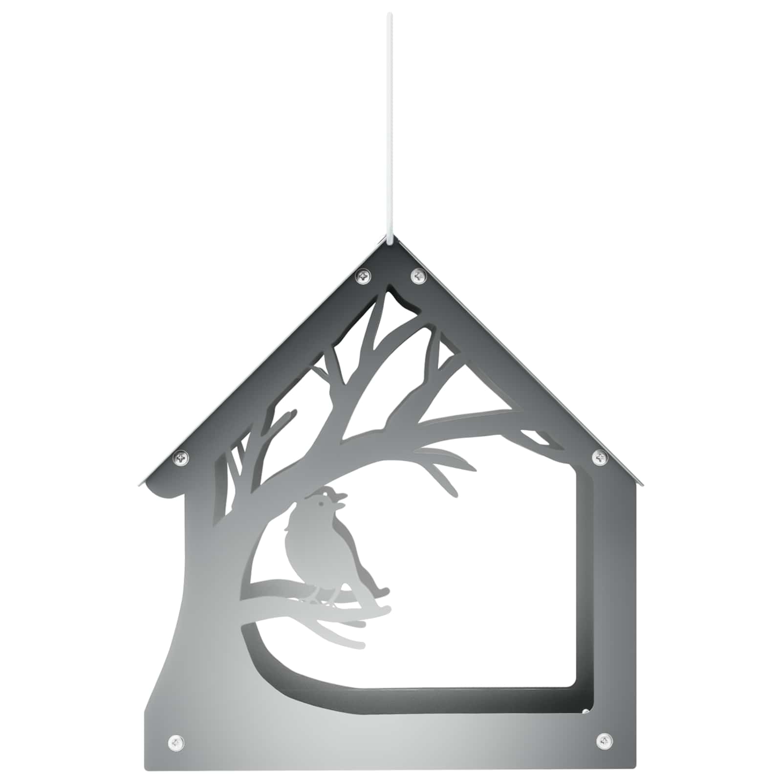 Hangend vogelvoederhuisje Gegalvaniseerd staal zilver