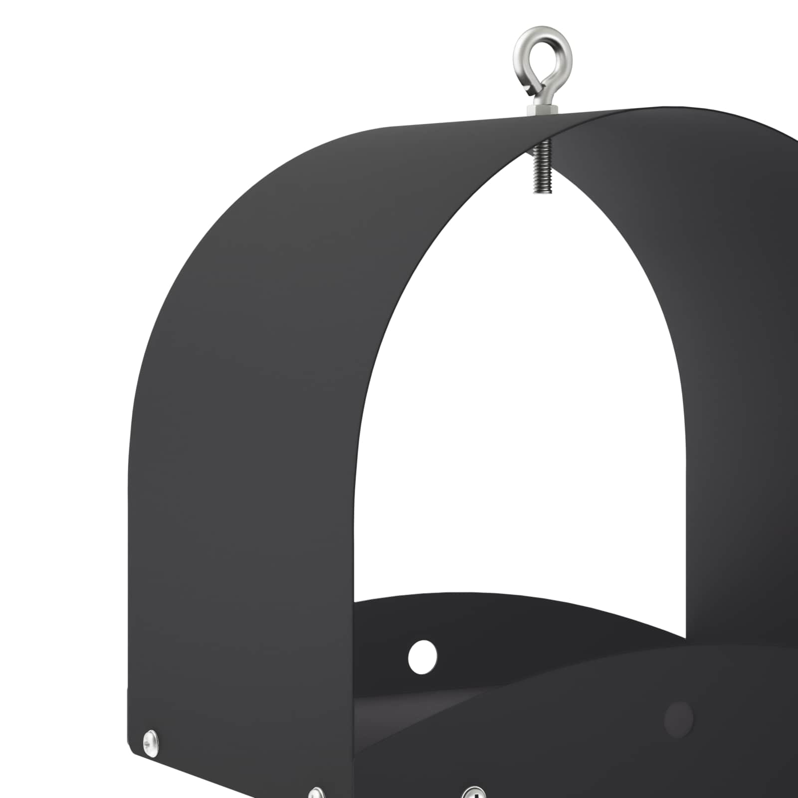 Hangend vogelvoederhuisje Staal Zwart