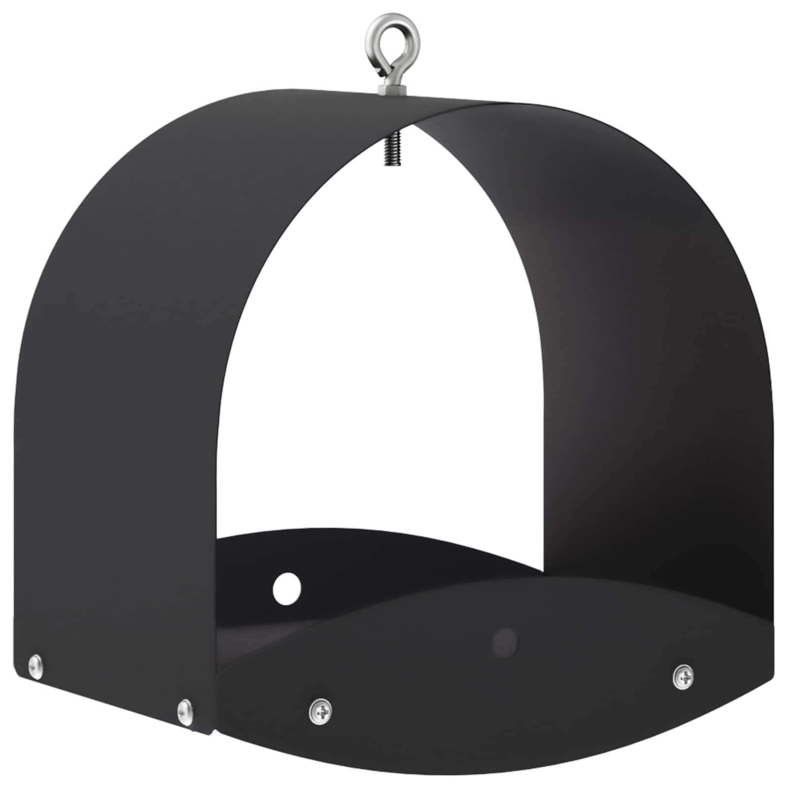 Hangend vogelvoederhuisje Staal Zwart