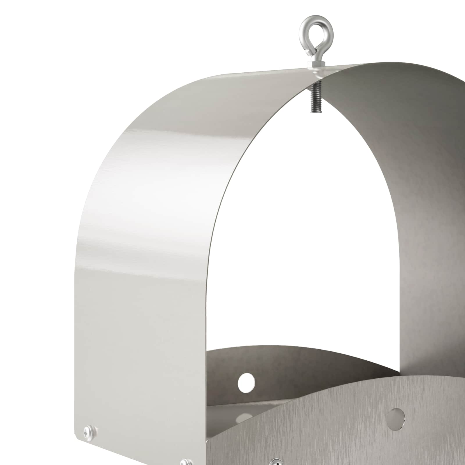 Hangend vogelvoederhuisje Roestvrij staal zilver