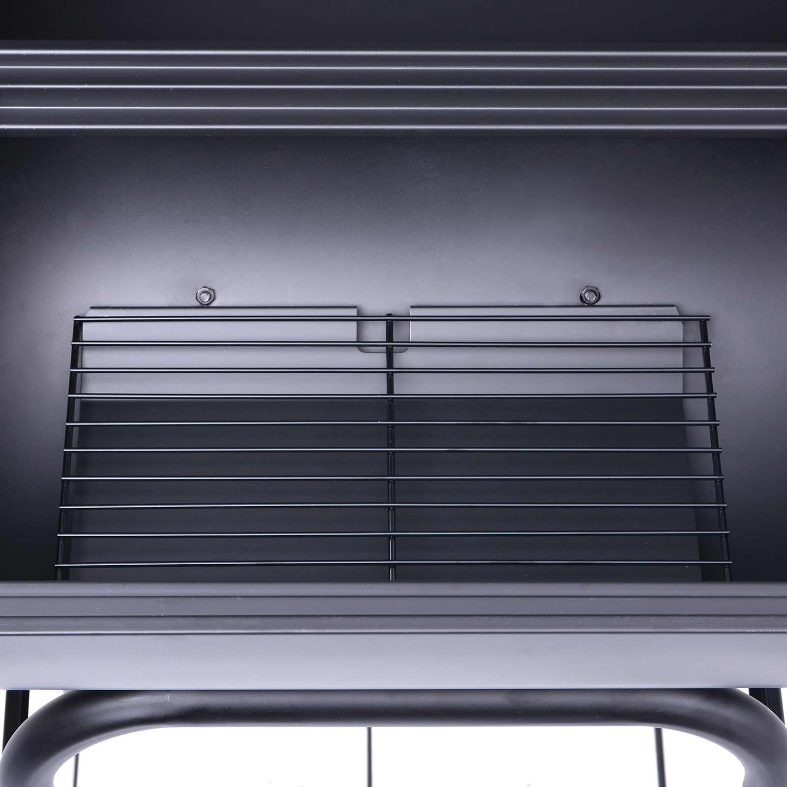 Houtskoolbarbecue 75 x 48 x 120 cm zilver