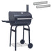 Houtskoolbarbecue 75 x 48 x 120 cm zilver