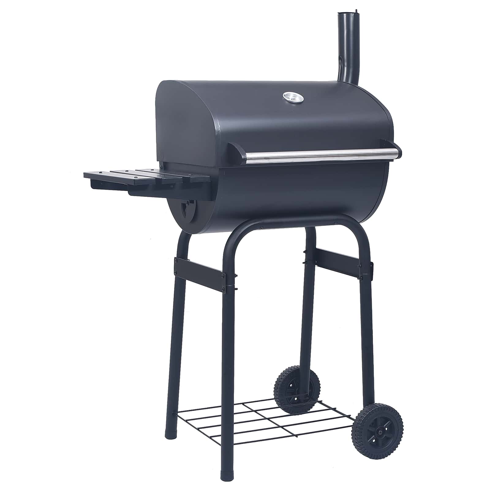 Houtskoolbarbecue 75 x 48 x 120 cm zilver