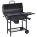 Vaten Grill met Wielen en Planken 3 st 115 x 85 x 95 cm Metaal