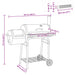 Buiten Grill 103 x 60 x 113 cm Staal Zwart
