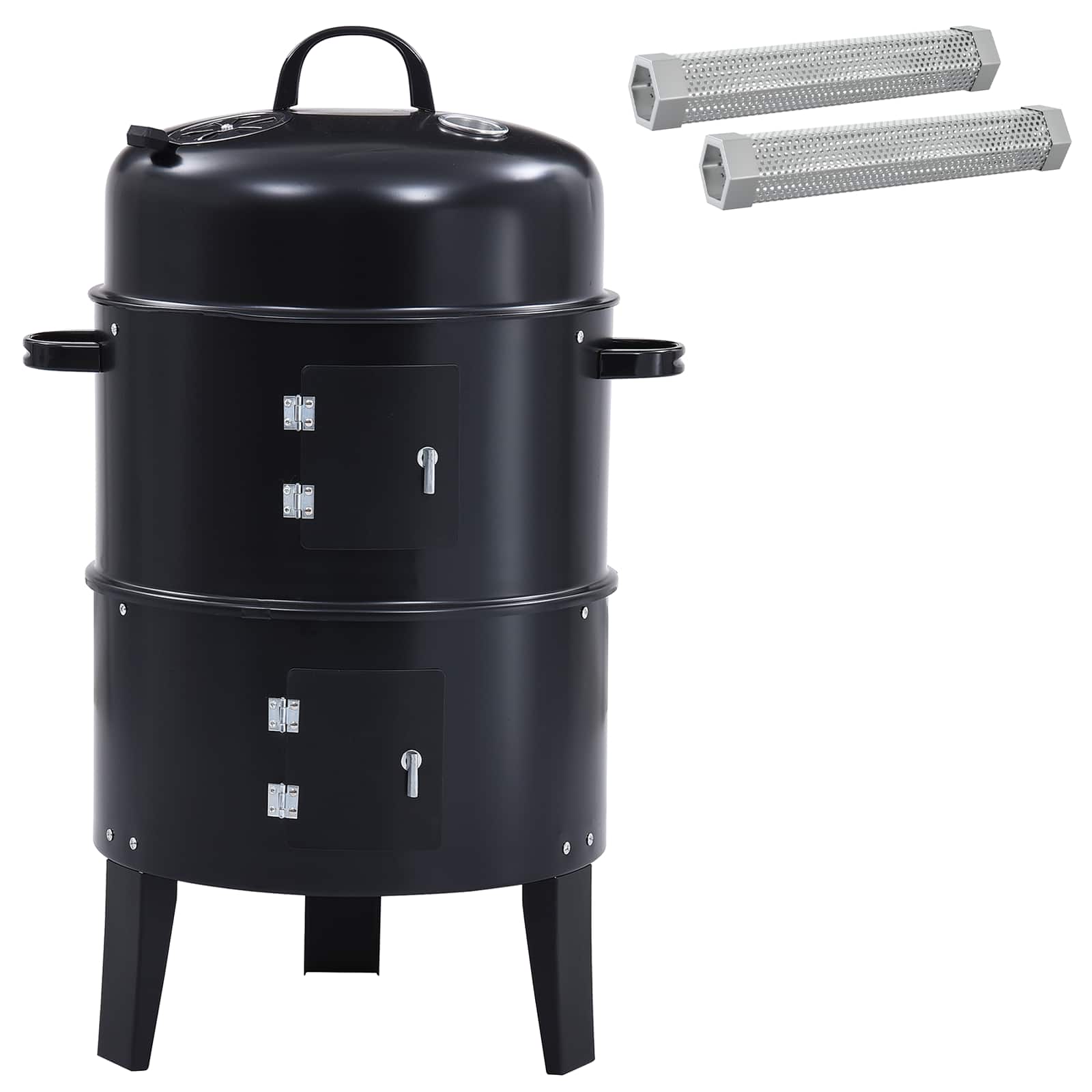 Buiten Grill Ø 40 x 80 cm Staal Zwart