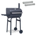 Houtskool Grill 75 x 48 x 120 cm zilver