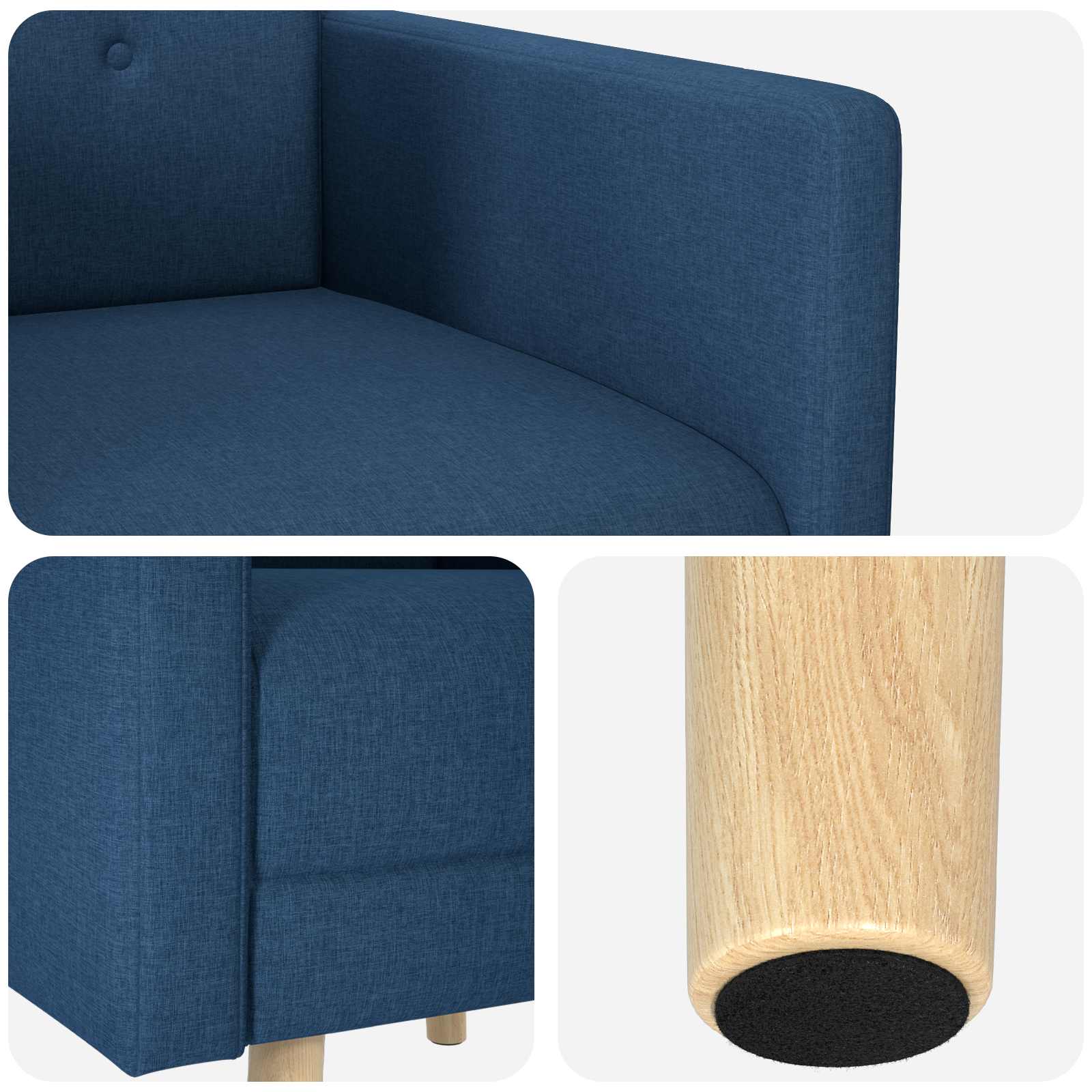 Accentstoel Blauw Stof