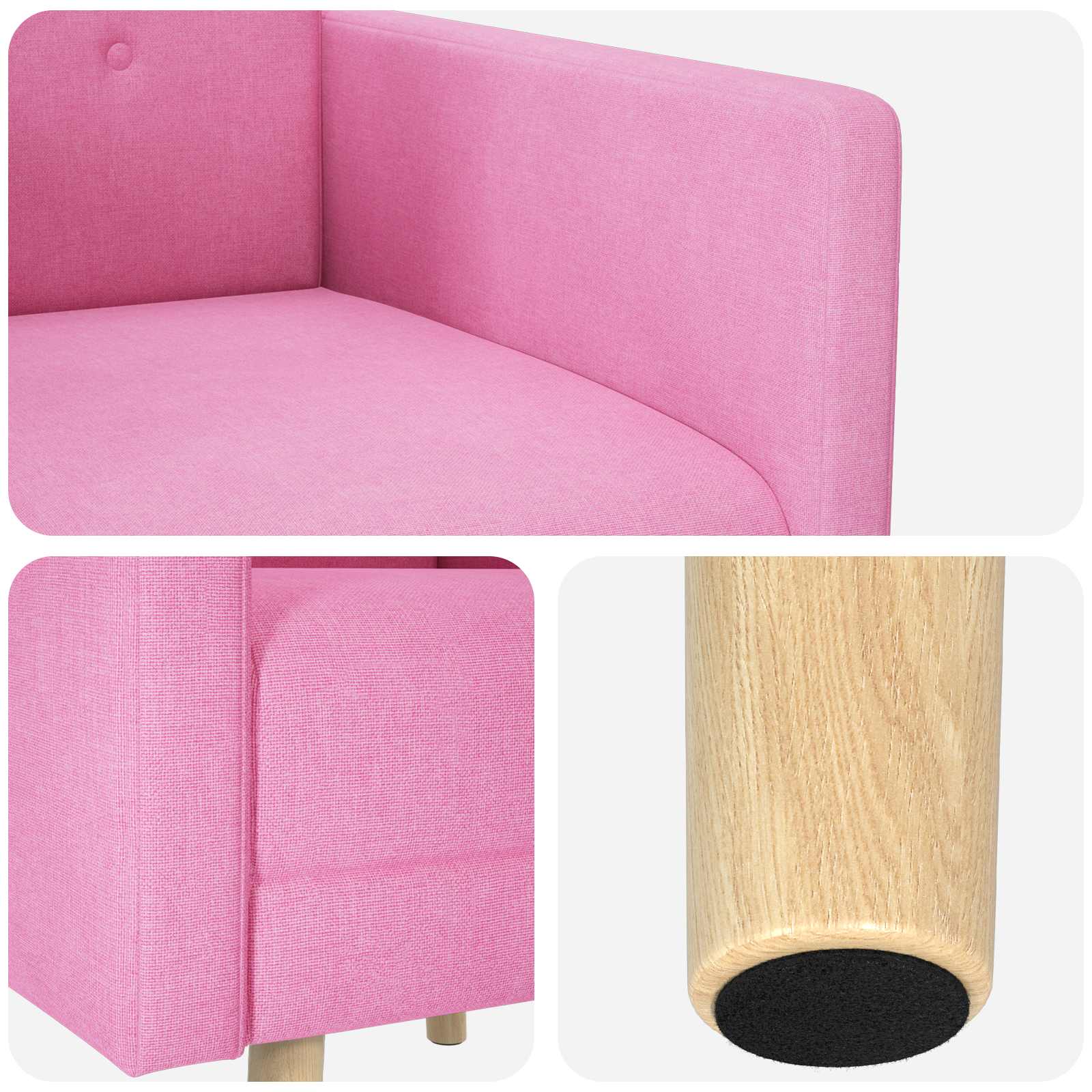 Accentstoel Roze Stof