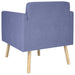 Accentstoel Jeans Blauw Stof