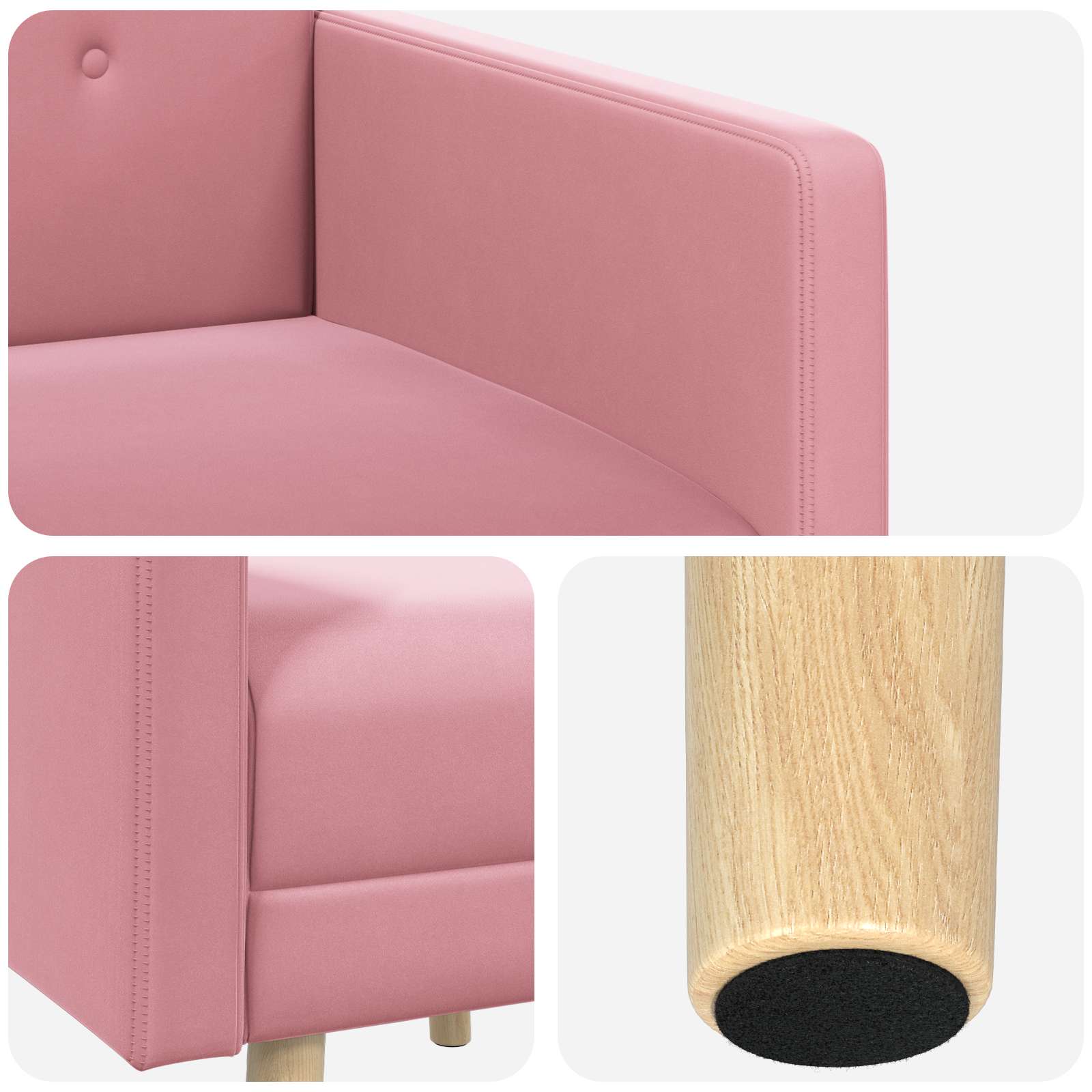 Accentstoel Roze fluweel