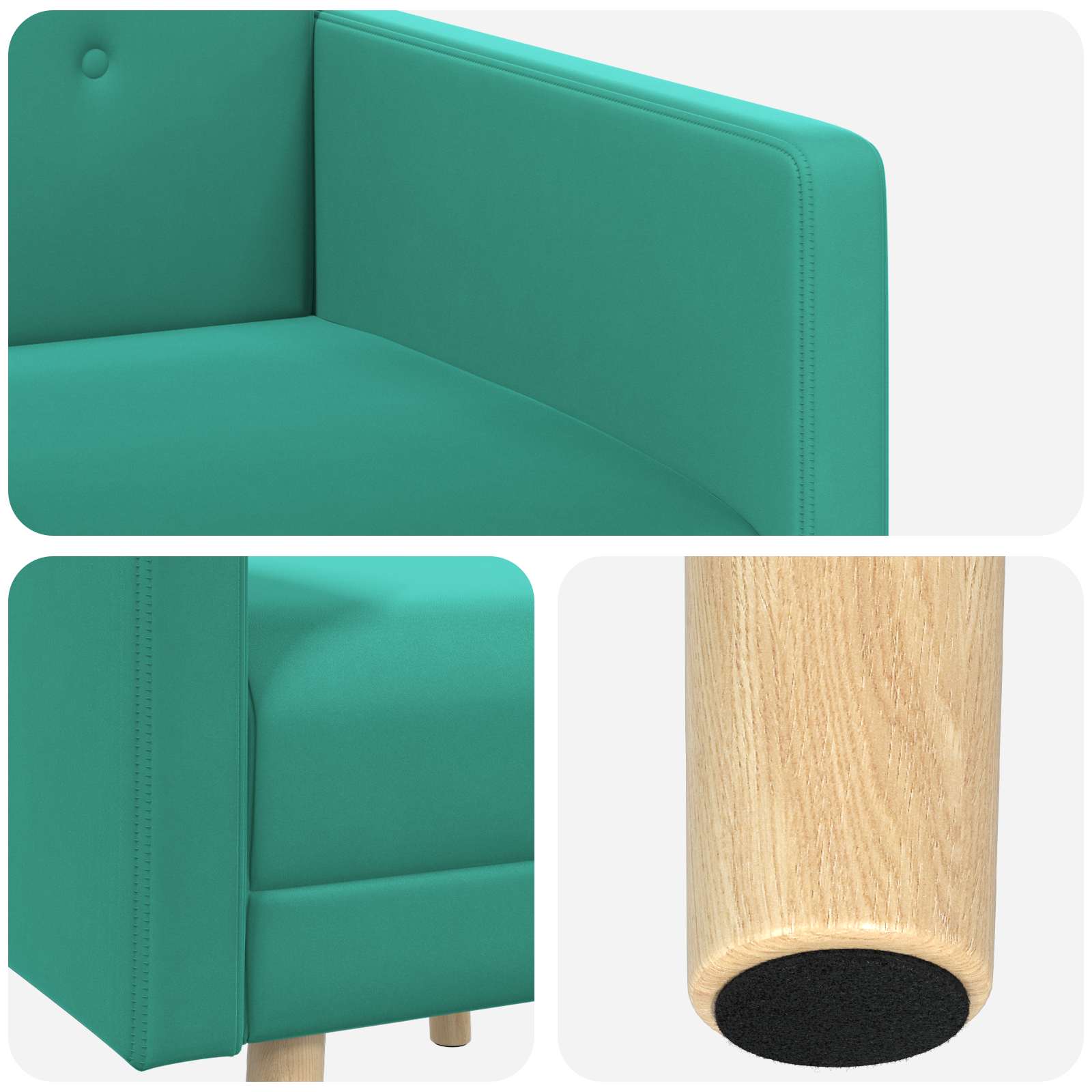 Accentstoel Turquoise fluweel