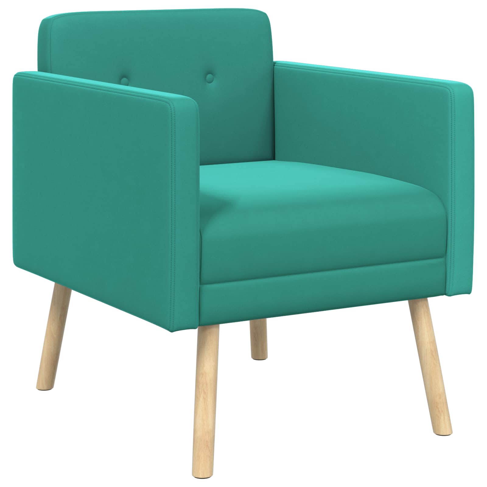 Accentstoel Turquoise fluweel