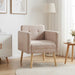 Accentstoel Beige Chenille Stof