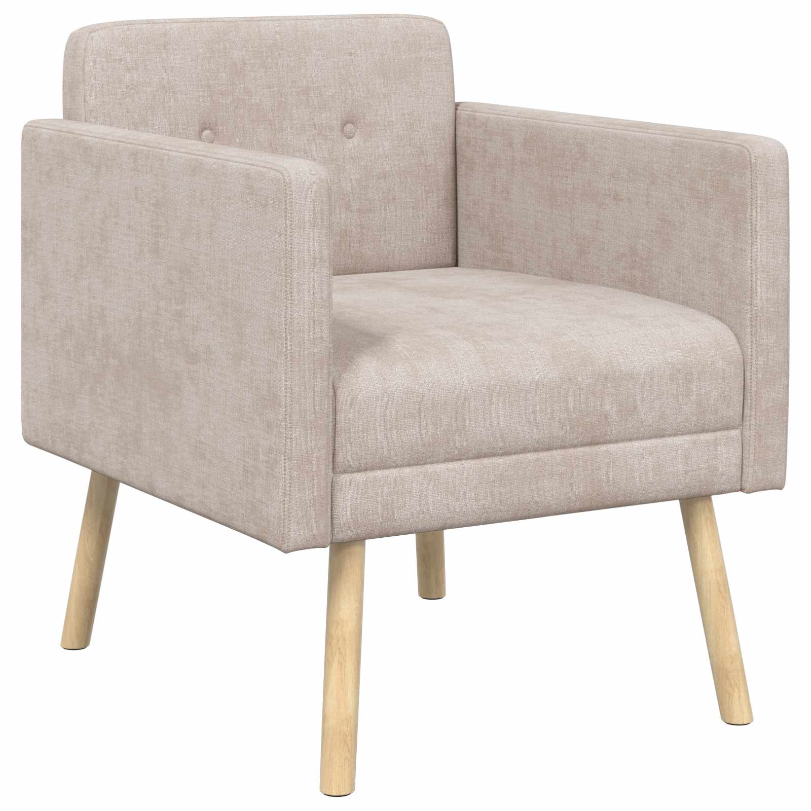 Accentstoel Beige Chenille Stof