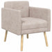 Accentstoel Beige Chenille Stof