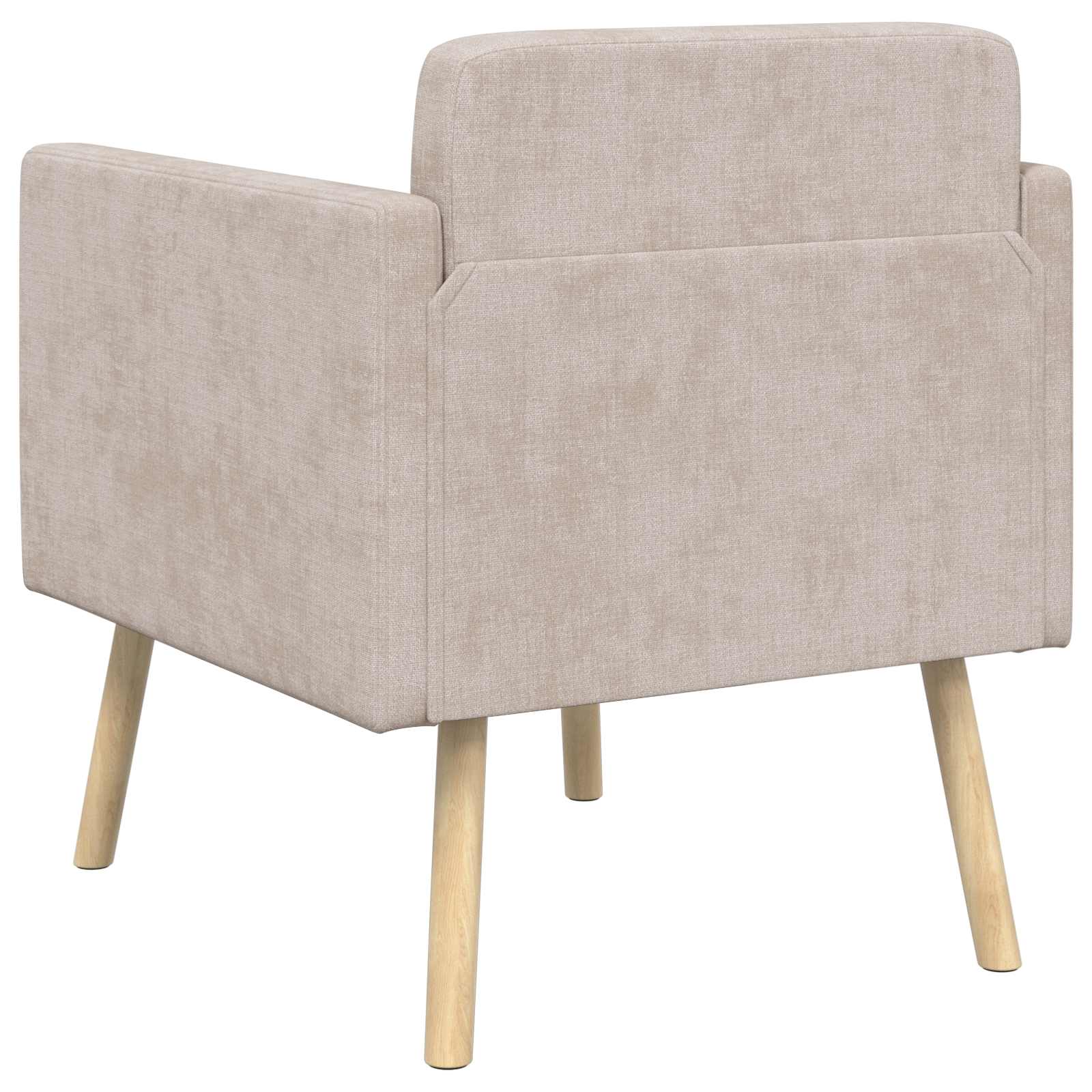Accentstoel Beige Chenille Stof