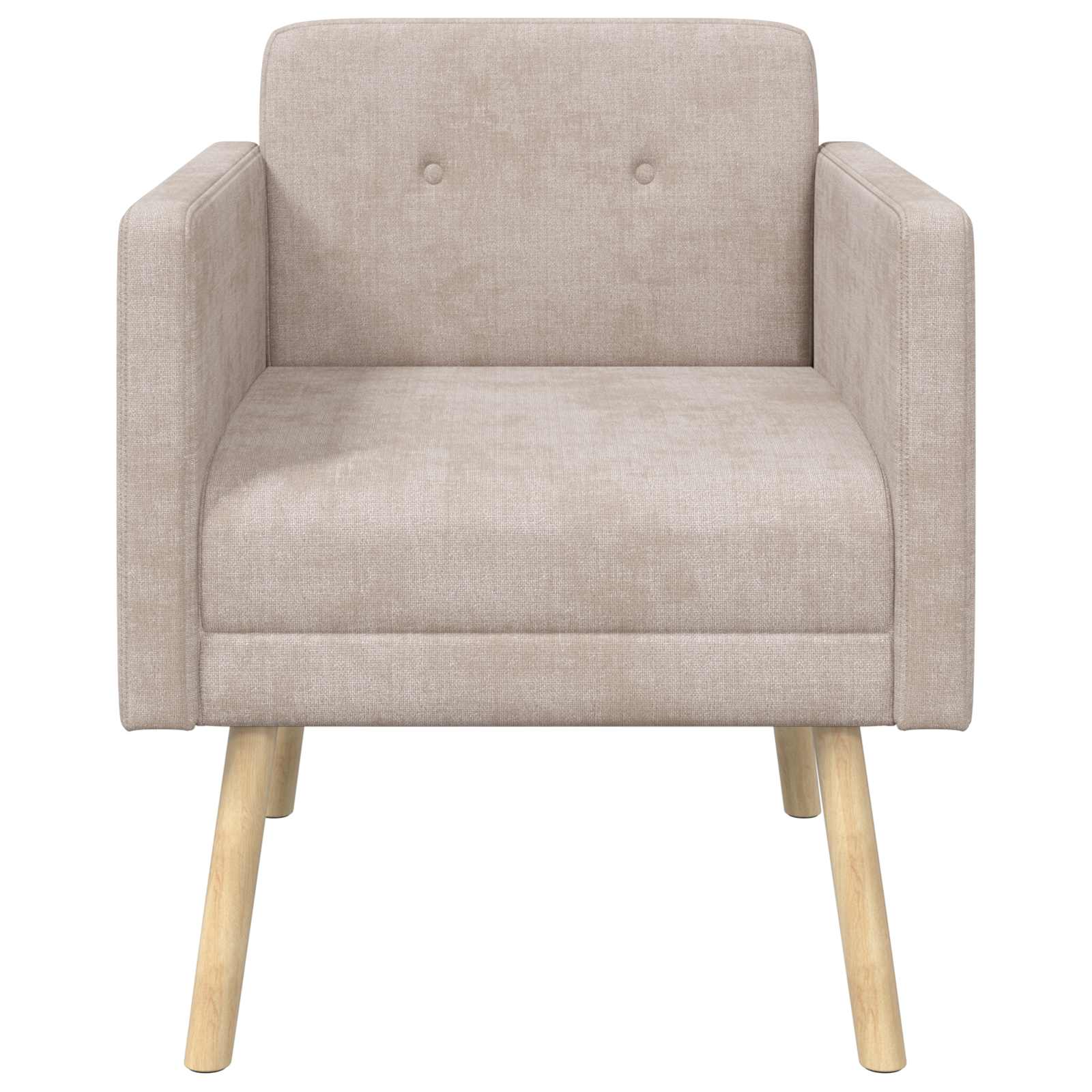 Accentstoel Beige Chenille Stof