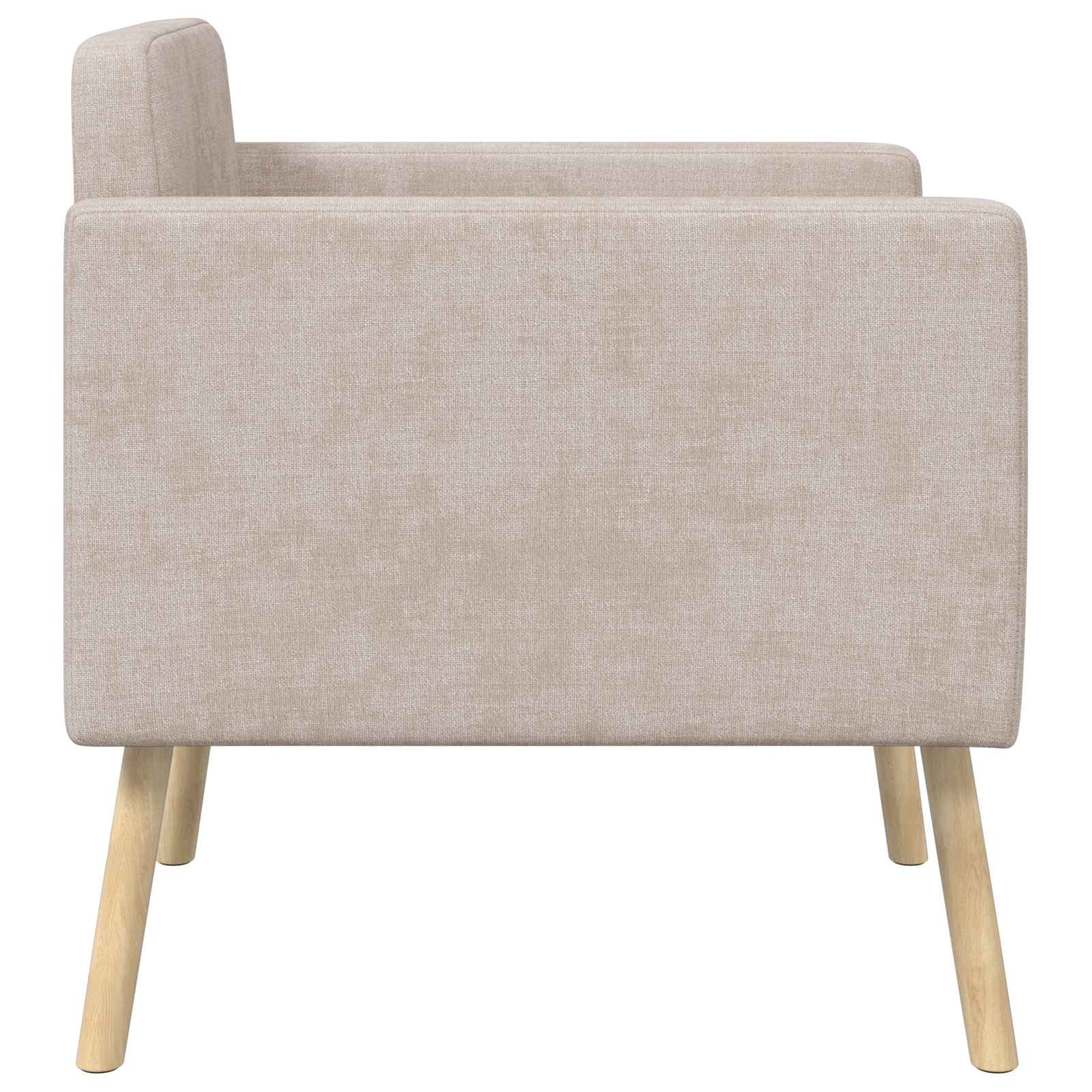 Accentstoel Beige Chenille Stof