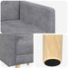 Accentstoel Lichtgrijs Chenille Stof