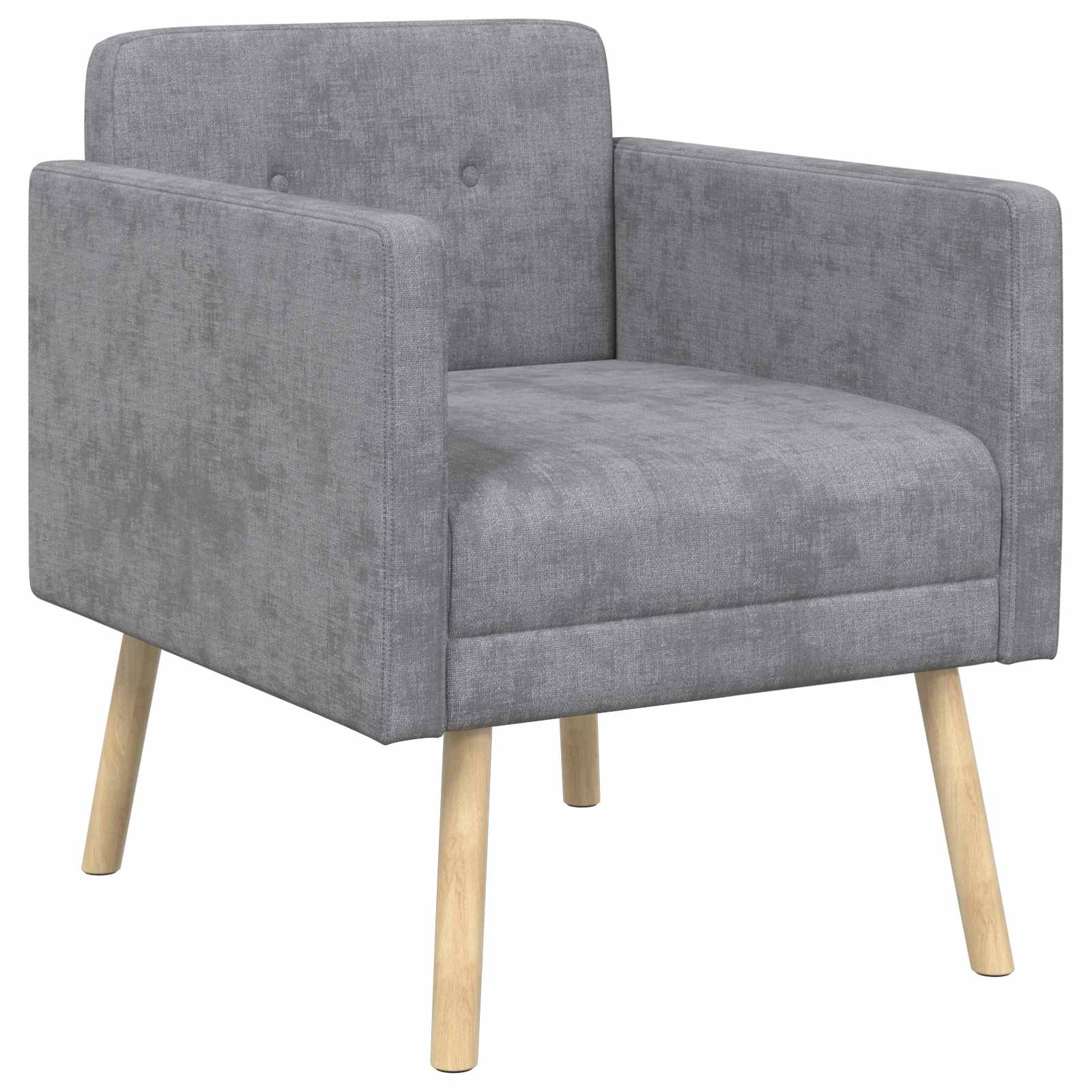 Accentstoel Lichtgrijs Chenille Stof