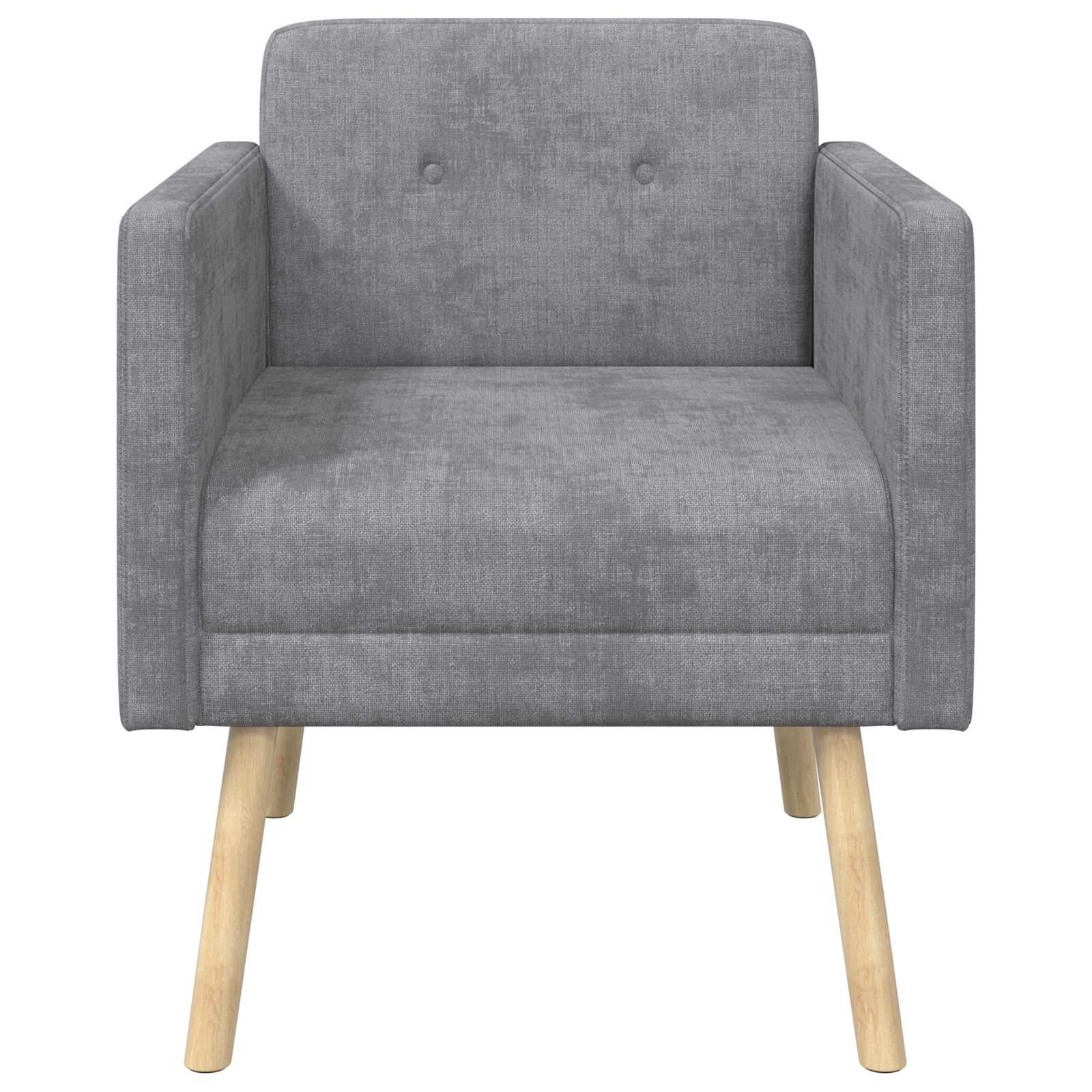Accentstoel Lichtgrijs Chenille Stof