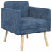 Accentstoel Blauw Chenille Stof