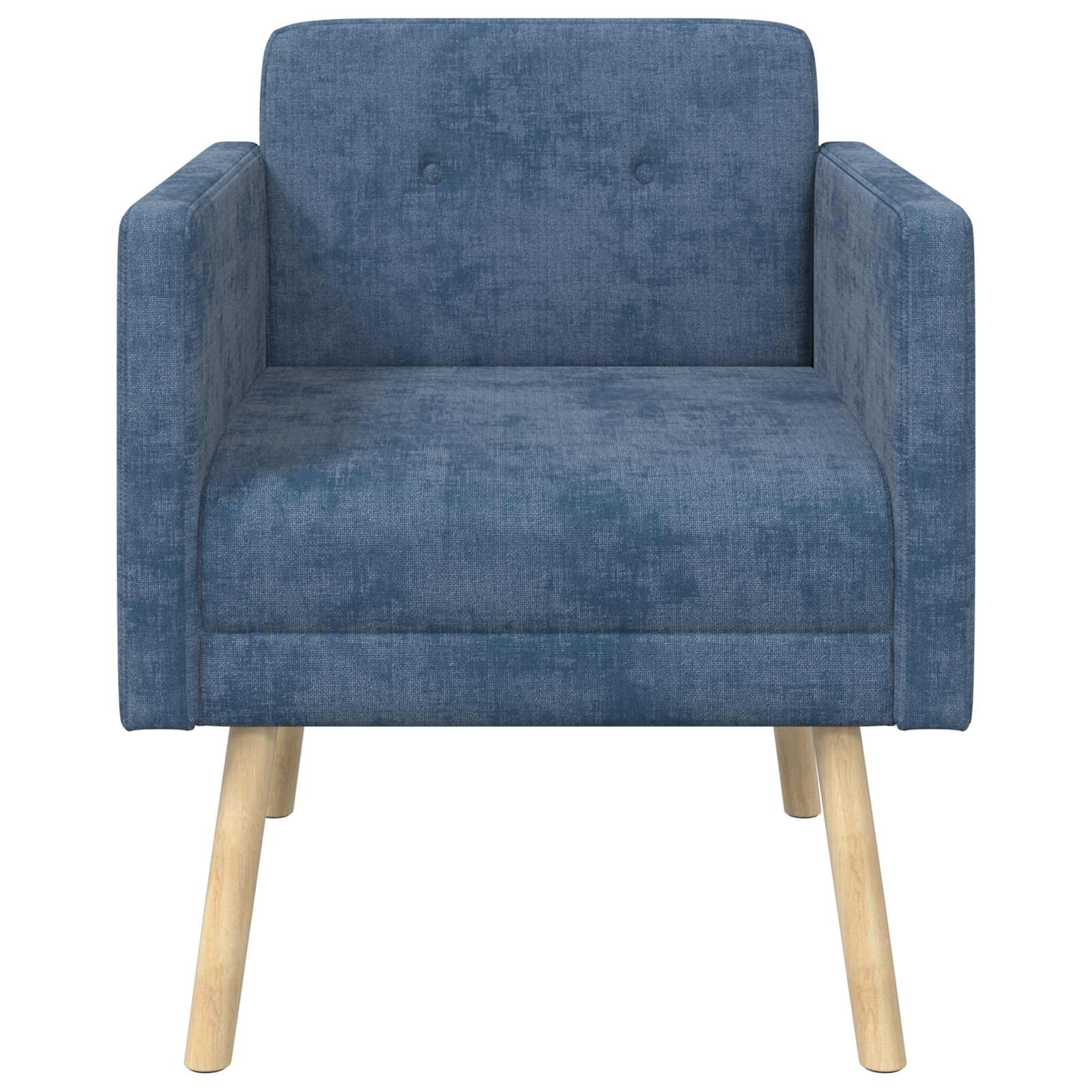 Accentstoel Blauw Chenille Stof