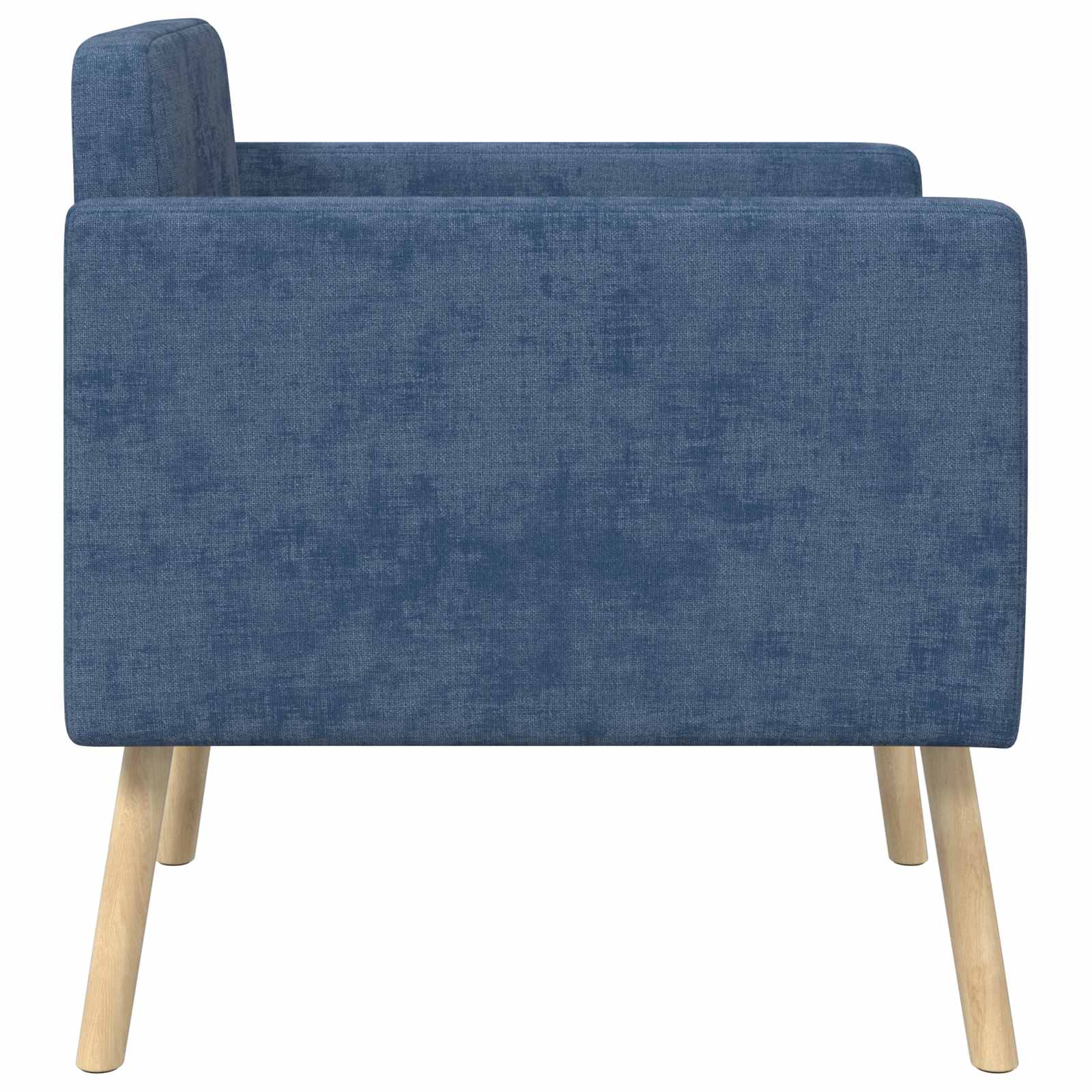 Accentstoel Blauw Chenille Stof