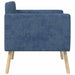 Accentstoel Blauw Chenille Stof