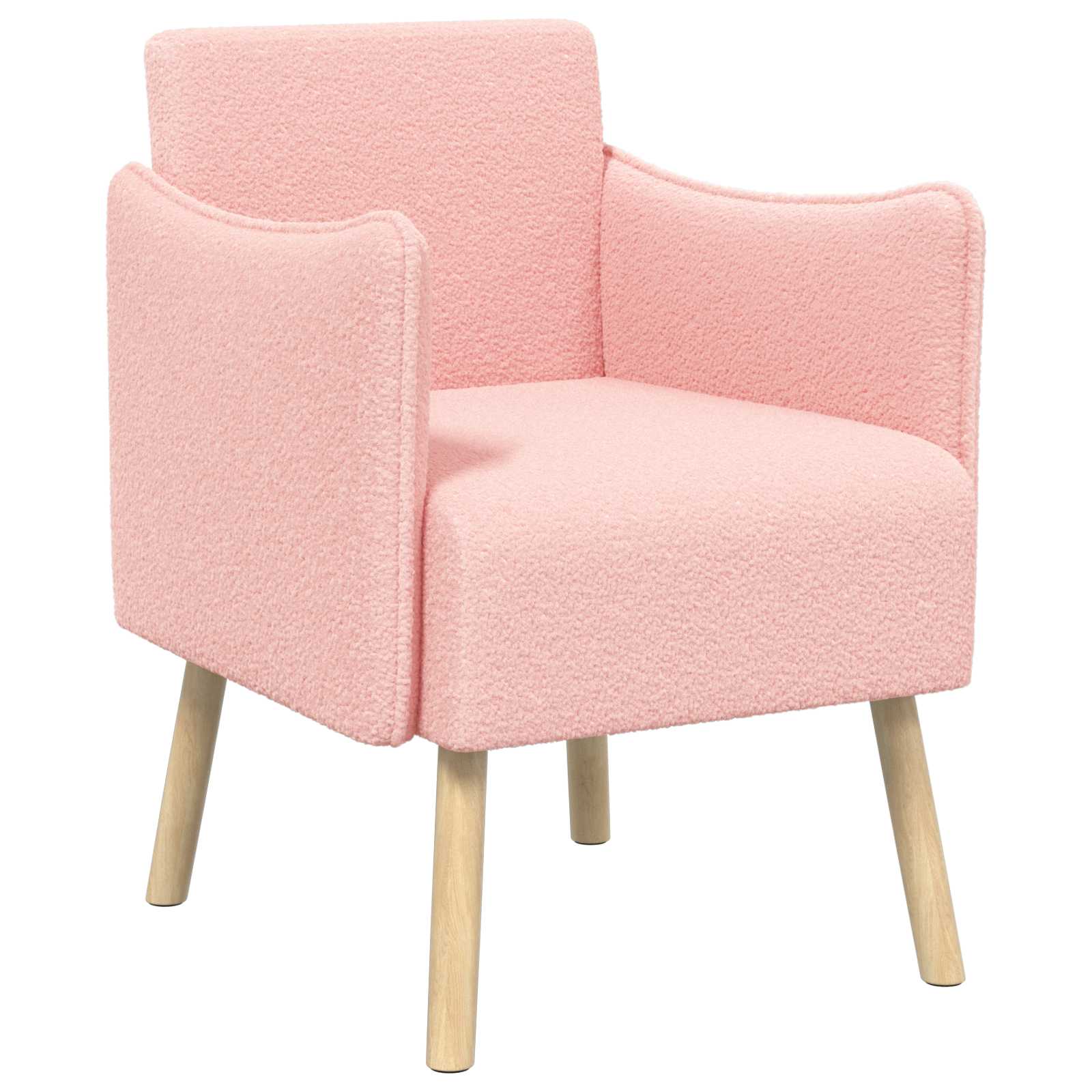 Accentstoel Roze Bouclé