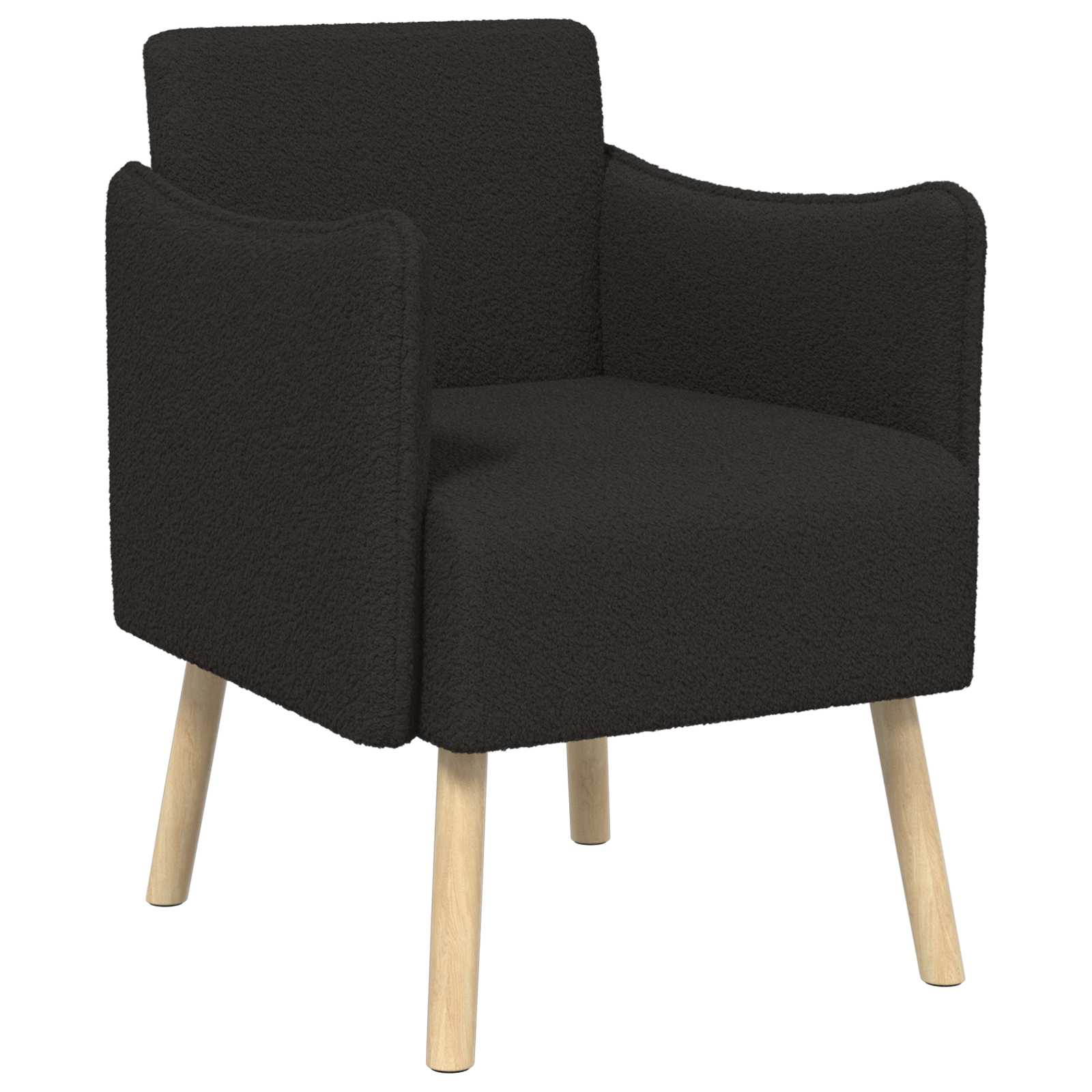 Accentstoel Zwart Bouclé