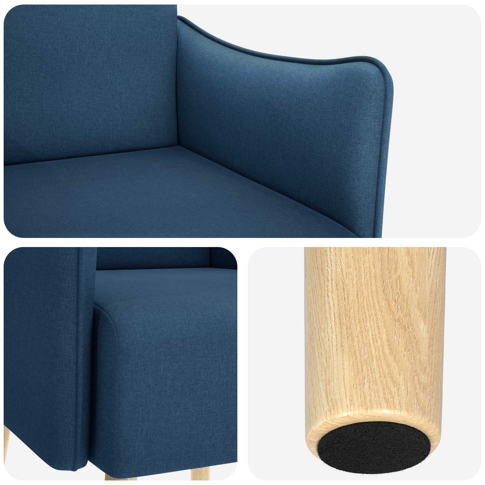 Accentstoel Blauw Stof