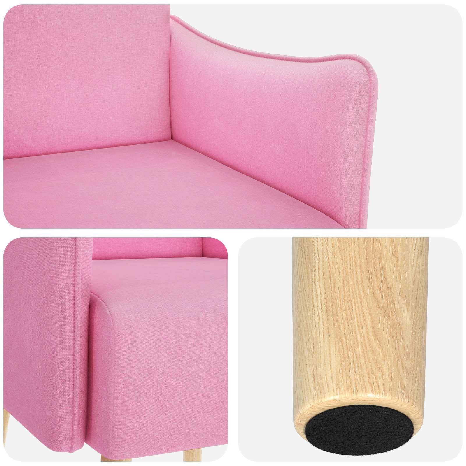Accentstoel Roze Stof