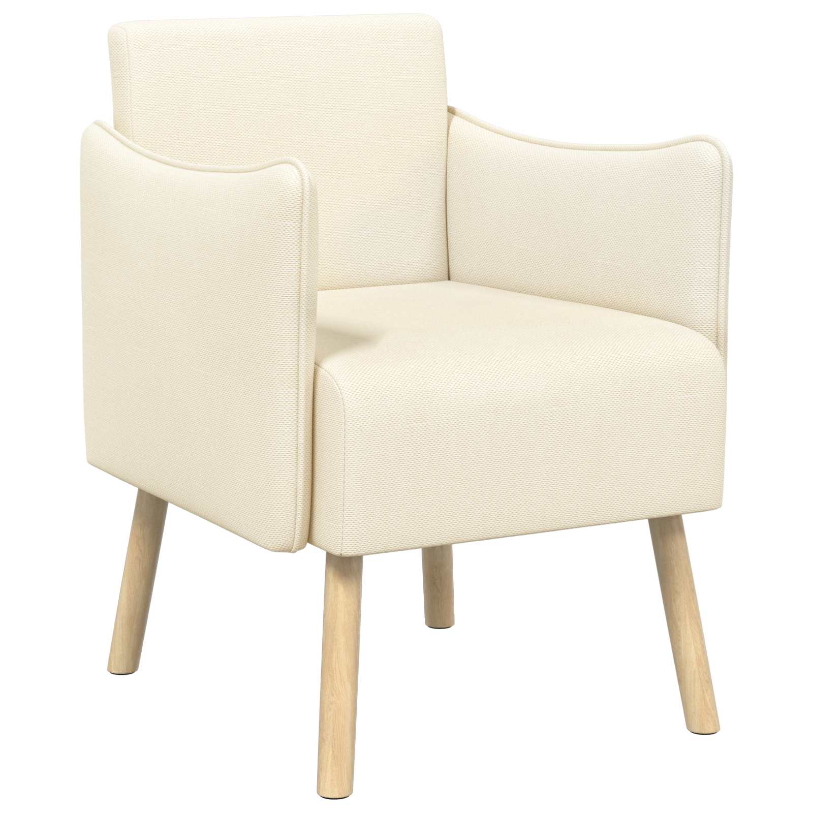 Accentstoel Crèmekleurig Korrelige velvet