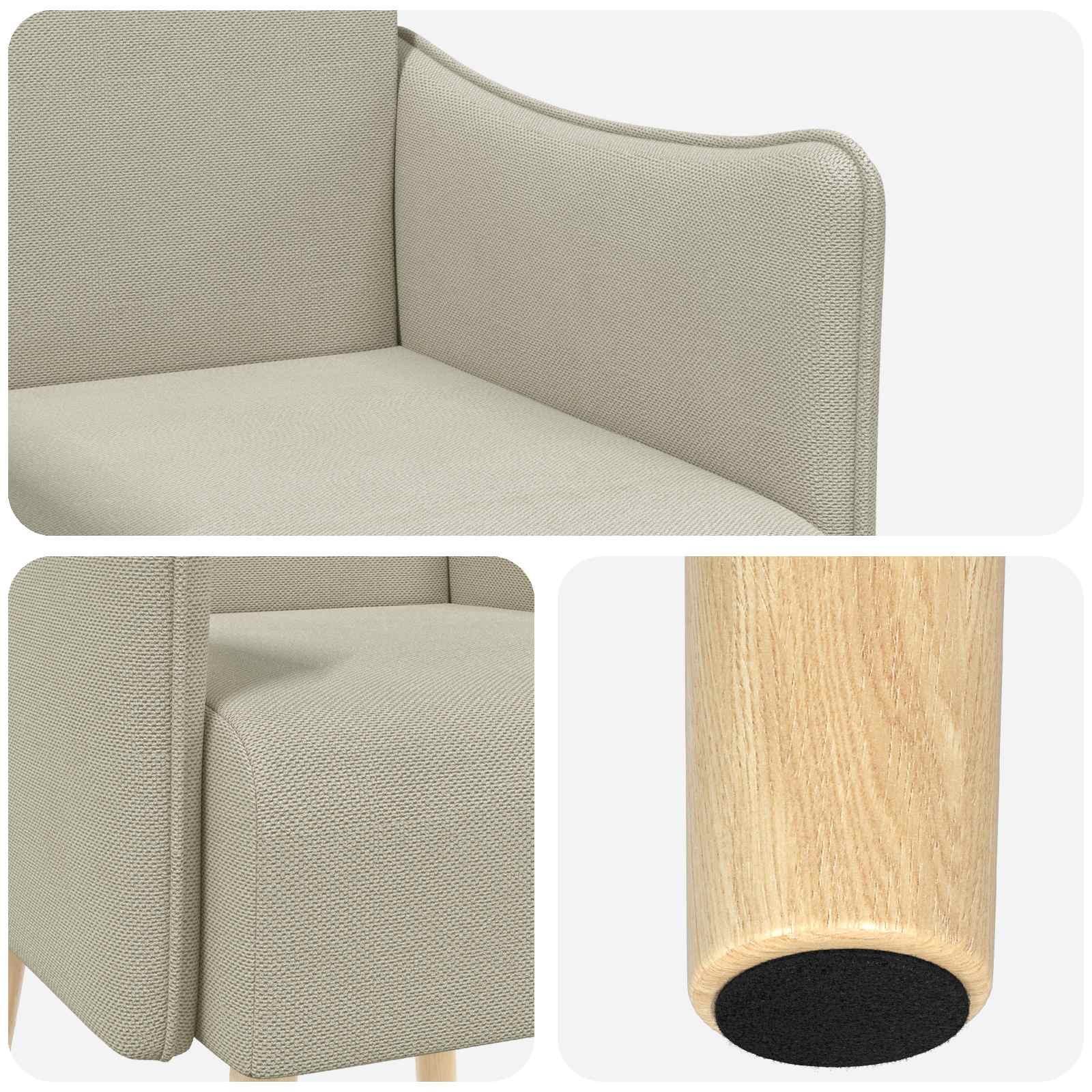 Accentstoel Zand Korrelige velvet