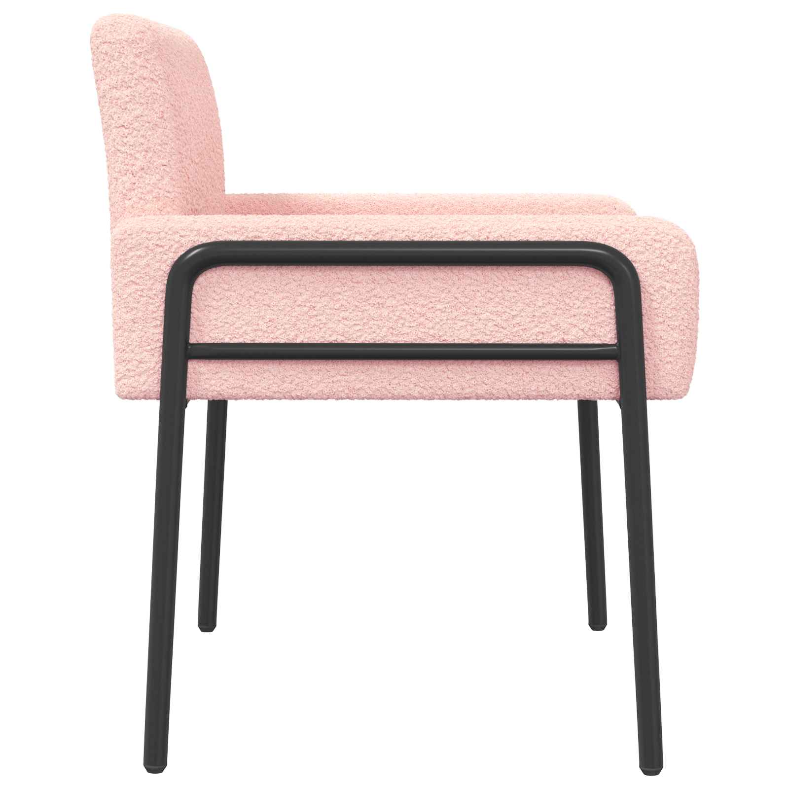 Accentstoel Roze Bouclé