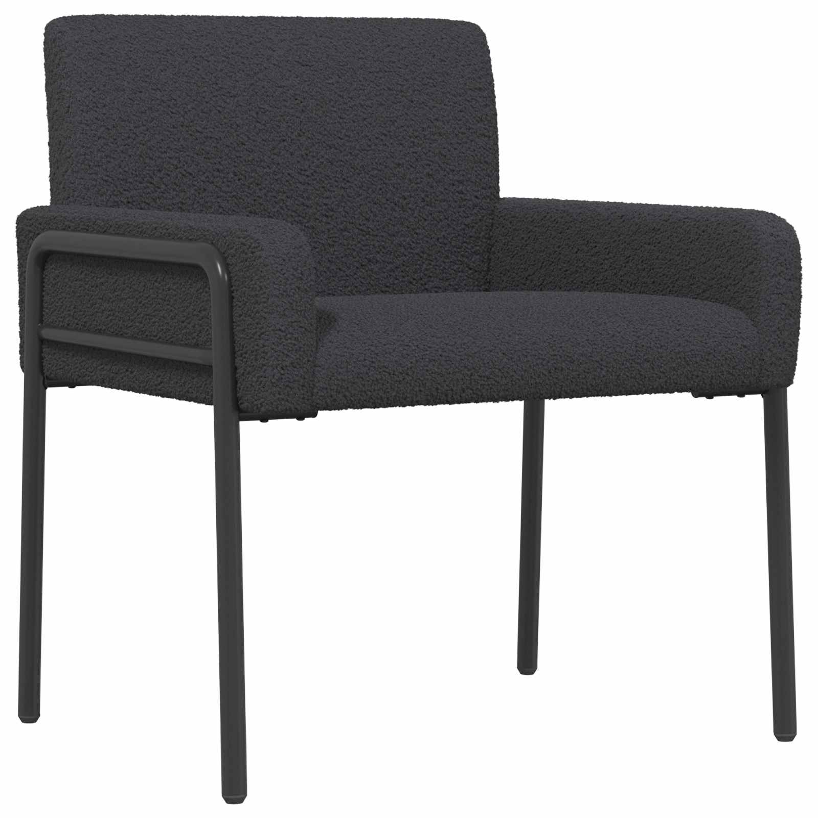 Accentstoel Donkergrijs Bouclé