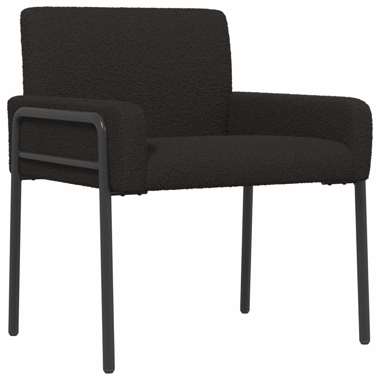 Accentstoel Zwart Bouclé