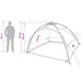 Vis tent Snelle Vrijgave 4-persoons Lichte Camouflage