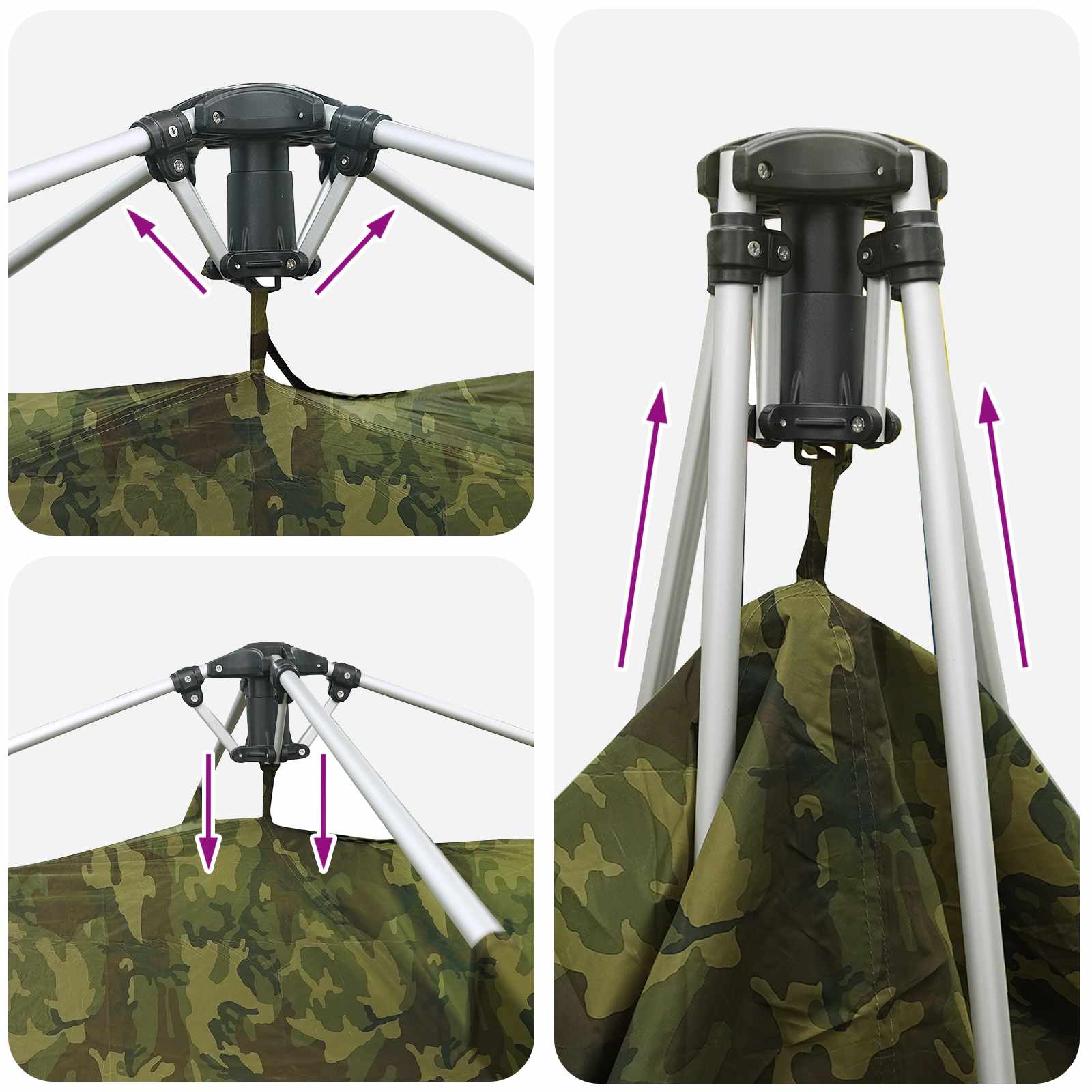 Vis tent Snelle Vrijgave -persoons 4-persoons Lichte Camouflage