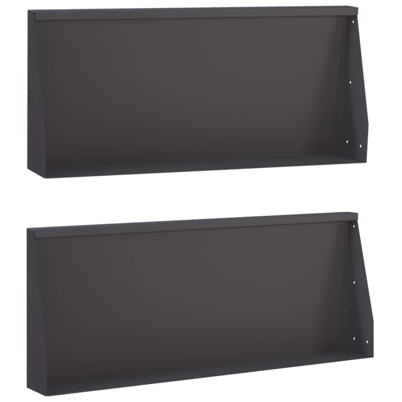 Keerwand 2 st 100 x 12 x 30 cm Staal Zwart