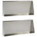 Keerwand 2 st 100 x 12 x 30 cm Roestvrij staal zilver
