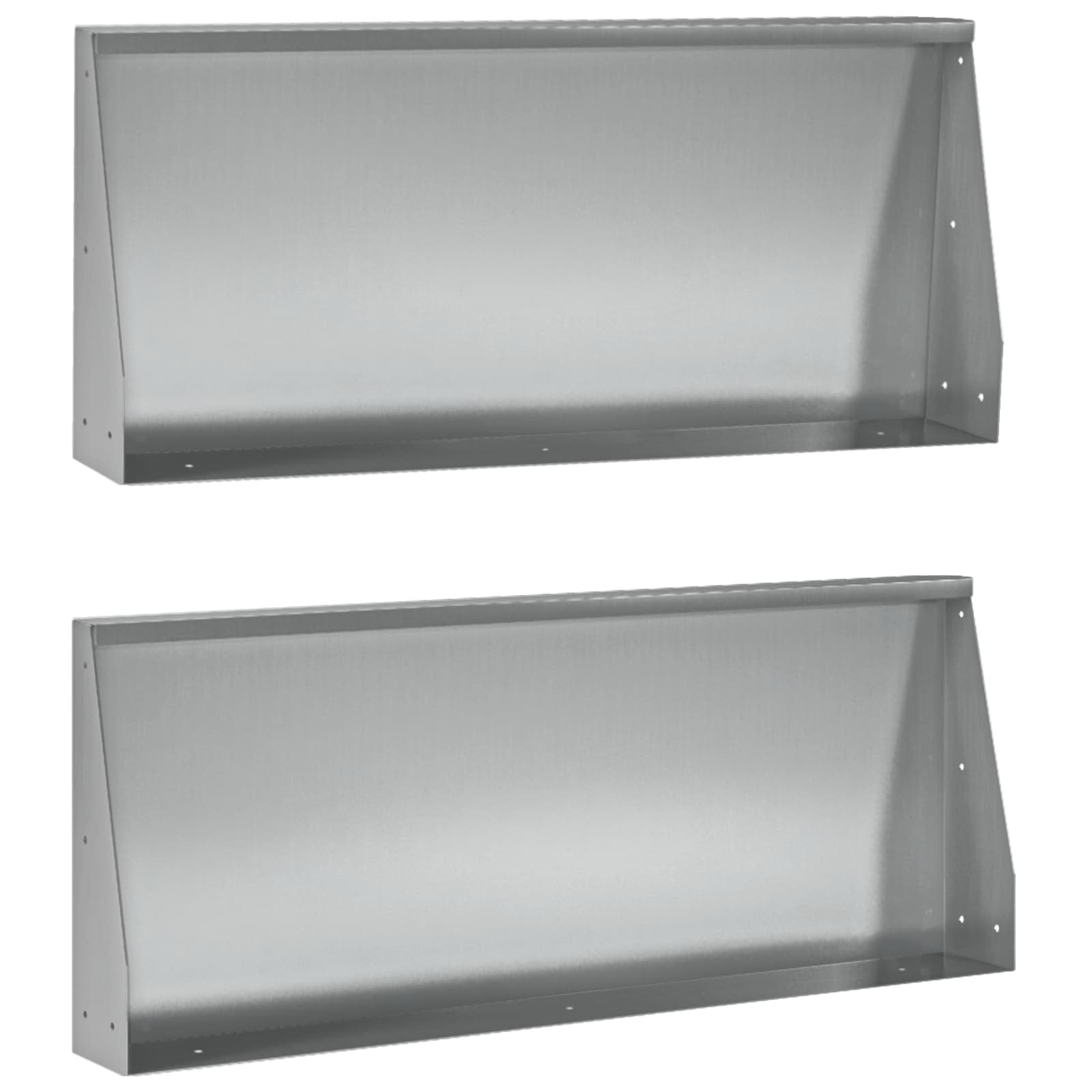 Keerwand 2 st 100 x 12 x 30 cm Gegalvaniseerd staal zilver