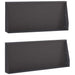 Keerwand 2 st 100 x 12 x 40 cm Staal Zwart
