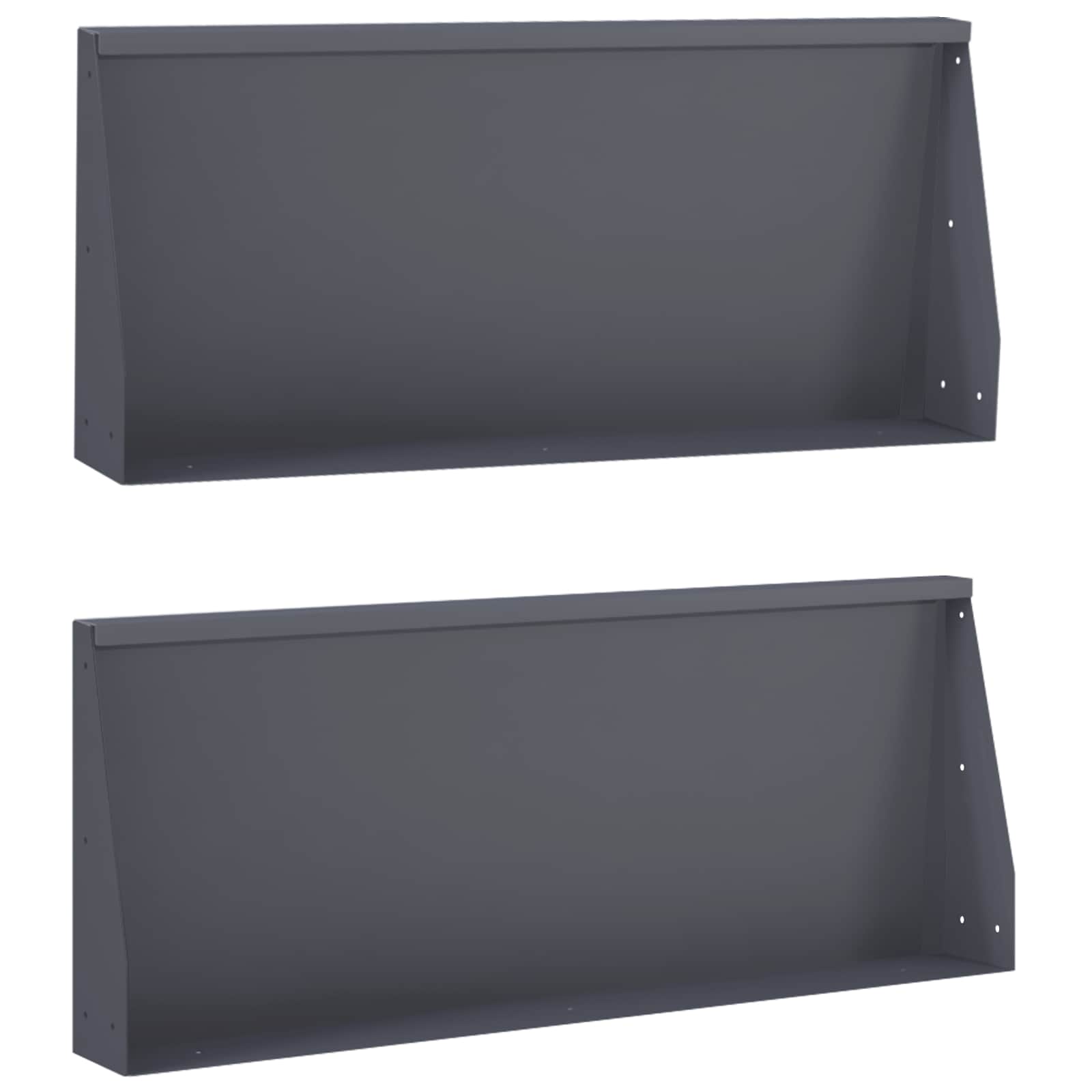 Keerwand 2 st 100 x 12 x 40 cm Staal Antraciet