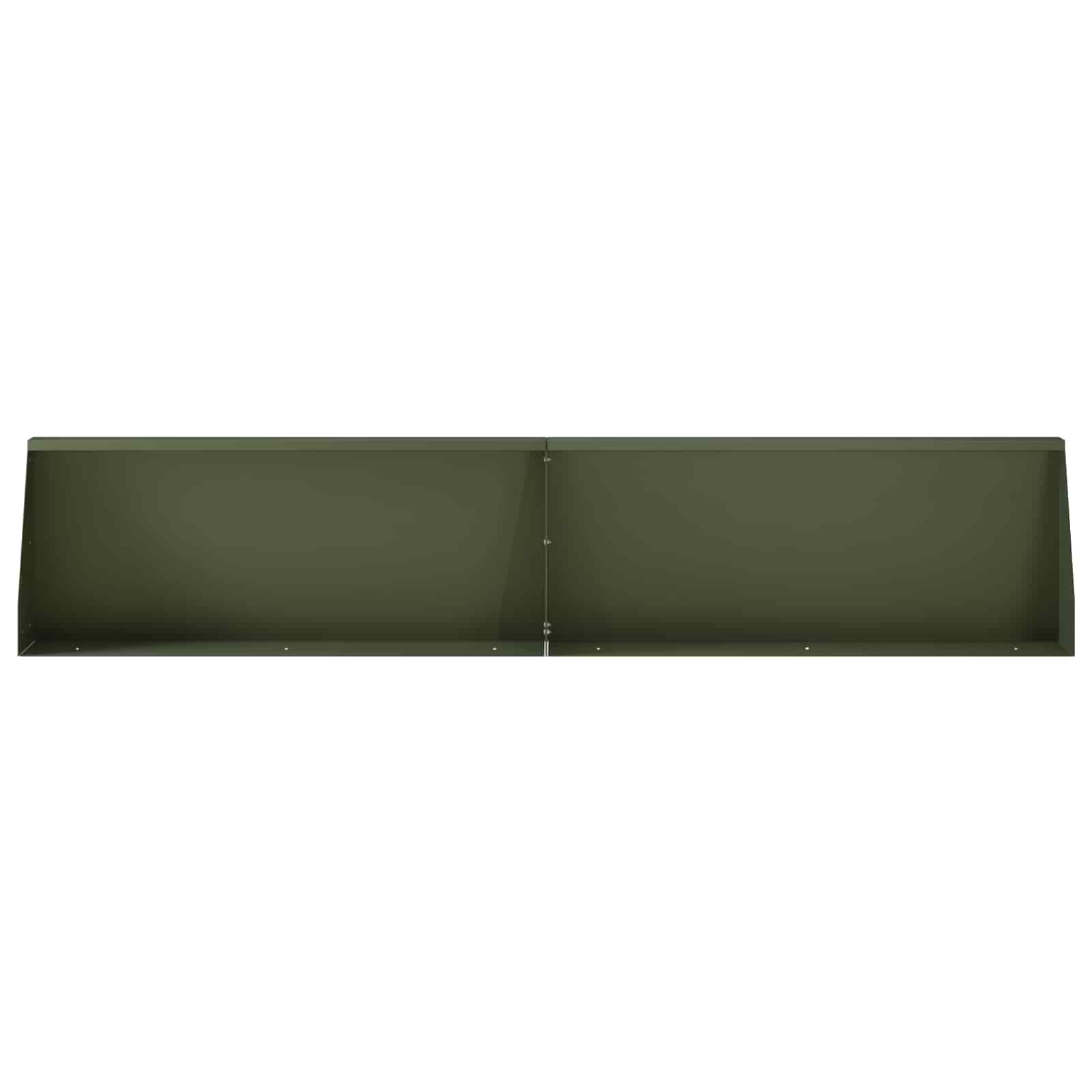 Keerwand 2 st 100 x 12 x 40 cm Staal Olijfgroen