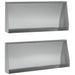 Keerwand 2 st 100 x 12 x 40 cm Gegalvaniseerd staal zilver